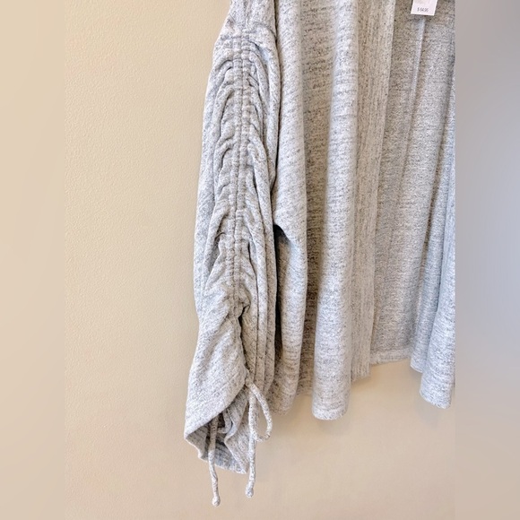 GAP Open Front Cardigan Sweater Tie Sleeves | Heathered Grey | NWT | Size Small - Picture 10 of 11